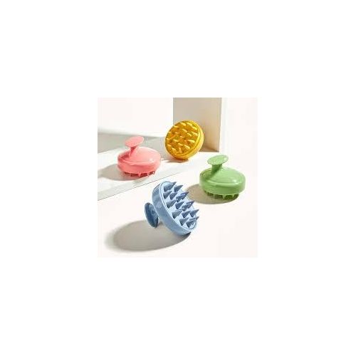 Hair Scalp Massager Shampoo Brush Silicone Bristles Head Massage Scrubber Tool