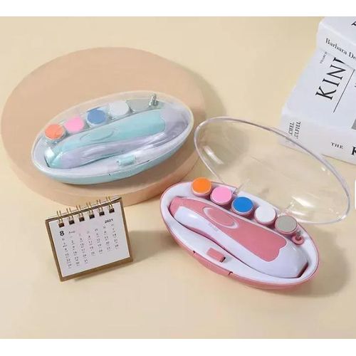 Portable Electric 6-in-1 Baby Nail Trimmer with LED Light – Safe Children’s Nail Cutter & Anti-Pinch Nail Sharpener