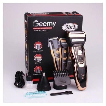 Geemy New Pro Rechargeable Hair Shaving Machine, Shaver- 3 In 1