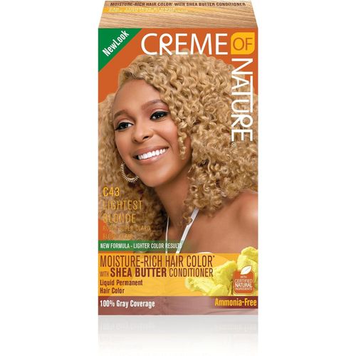 Creme Of Nature C43 -Lightest Blond moisture- reach hair colour (Ammonia -free) with shea butter conditioner, leaves hair in better condition