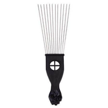 Afro Hair Pick-afro Pick Comb-black Metal
