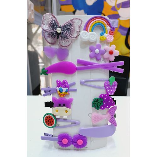 14pcs Colored Kids Hair accessories with butterfly