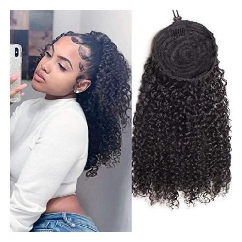 Kinky Curly Drawstring Ponytail Extension Hair