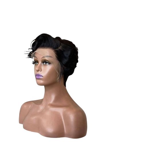 Human hair pixie bob wig