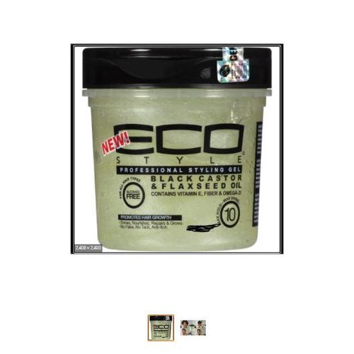 Eco Styler No Tack Anti Itch Black Castor & Flax Seed Oil Gel