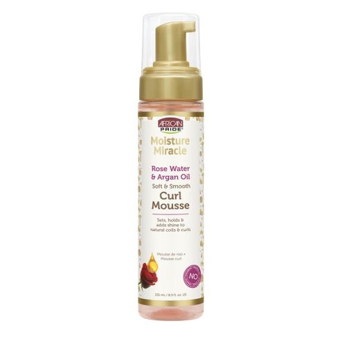 AFRICAN PRIDE Moisture Miracle Rose Water & Argan Oil Curl Mousse