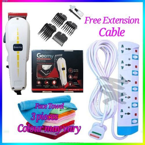 Geemy New Professional Business Commercial Hair Pro Shaving Machine/kinyozi + Face Towel & 5 Way Gift