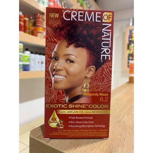 Creme Of Nature EXOTIC SHINE COLOUR SOFT BURGUNDY BLAZE 6.2 WITH ARGAN OIL FROM MOROCCO