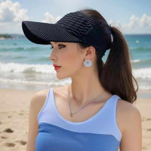 Fashion Collections 2 PCs New Women's Hat Empty Top Hat Breathable Adjustable Anti-UV Sun Hat Baseball Tennis Golf Running Travel Beach Outdoor Visor Caps 5.0