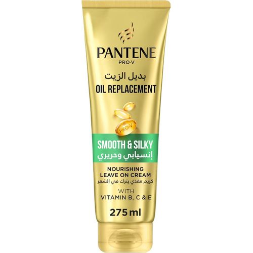 Pantene Pro V Smooth & Silky Oil Replacement For Frizzy Hair, Leave In Conditioner