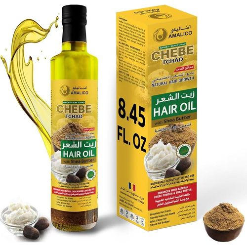 AMALICO Chebe Oil for Hair Growth with Shea Butter