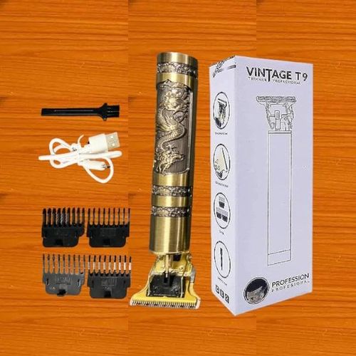 Vintage Cordless,Men Beard Rechargeable Hair Cutting T9 Hair Clipper Trimmer Shaver