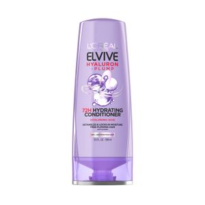 L'Oréal Paris Elvive Hyaluron Plump 72H Hydrating Conditioner, Infused with Hyaluronic Acid, Detangles and Locks in Moisture, Suitable for Dry Hydrated Hair - 360ml