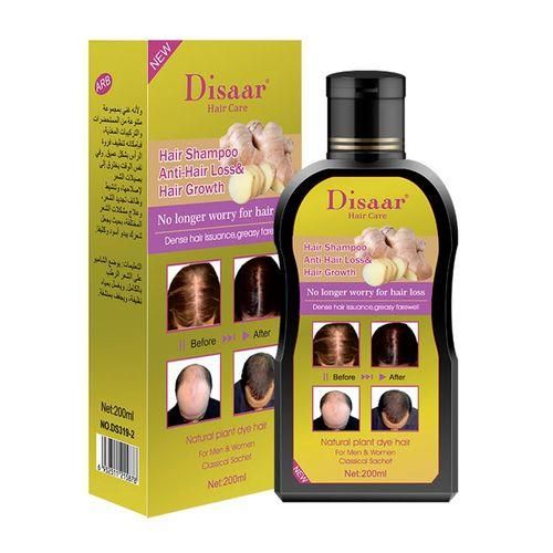 Disaar Hair Shampoo Anti-Hair Loss Hair Growth Ginger Extract Regrowth Repair Clean Scalp Regeneration Plant Dye Herbal Treatmen