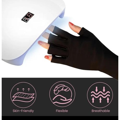 Anti UV Radiation Gel dryer machine protection Gloves Reduces the UV radiation harm to the minimum Free Size stretchy.