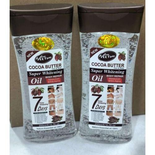 VEET GOLD Cocoa Butter Super Whitening Body Repair, Moisturizer & Antiaging Face & Body Oil-200ml