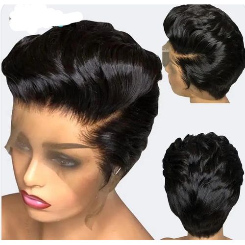Fashion Classic Frontal pixie human glueless bob wig