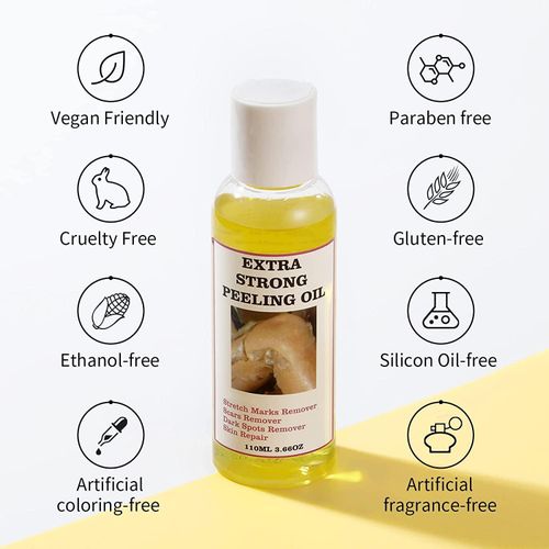 Extra Strong Yellow Peeling Oil Gentle Peeling Oil Brighten Elbows Knees Hands Even Skin Tone Brighten Dark Dull Hands Feet and Skin