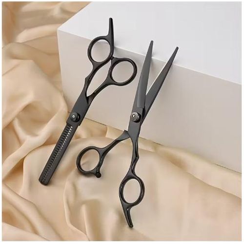Professional Barber Shears Set - Stainless Steel Hair Cutting & Thinning Scissors, Ergonomic Grip for Men, Women, and Pets, Barber Accessories