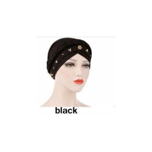 Women Pearl Beading Turban