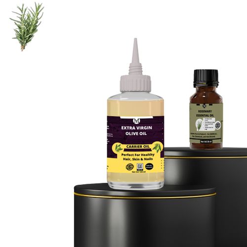 Mekis Rosemary Essential Oil(15ml)E.Virgin Olive Carrier Oil(120ml
