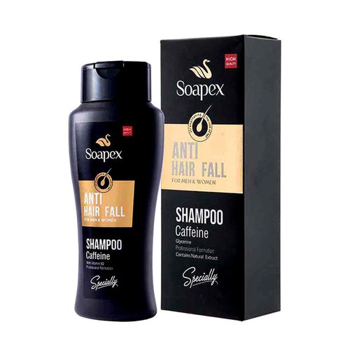 Soapex Anti Hair Fall Shampoo Enriched Caffeine, Glycerine & Natural Extracts for silky Hair for both Men and Women-400ml.