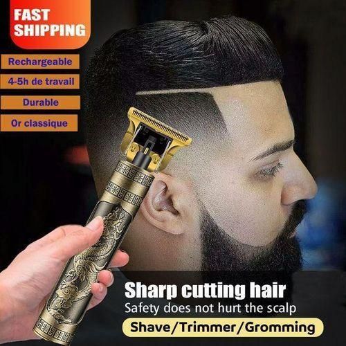 Vintage T9 Dragon Rechargeable Metal Hair Clipper Gold For The PerFECT