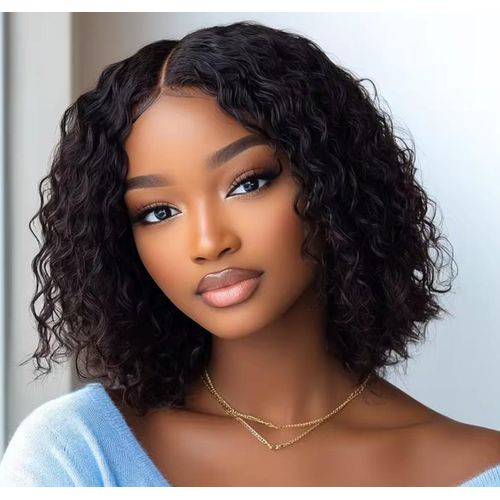 Fashion Classic Water curl semi human Closure wig