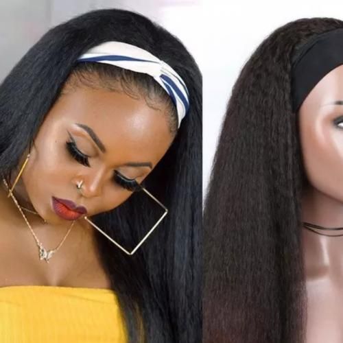 Natural Straight Headband Wig +Free Headband Inside