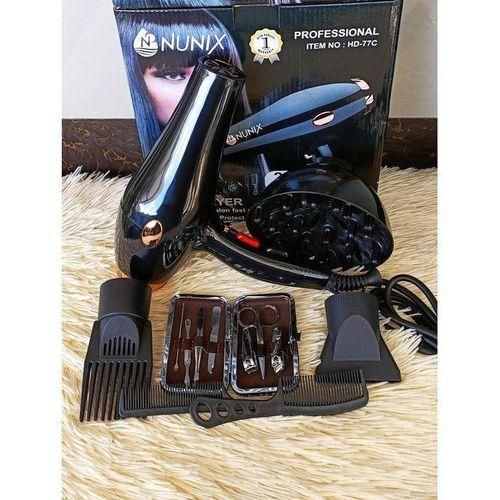 Nunix 2400W Professional Salon Blow-dry With Accessories, Straightener, Combs, Nail Set, Difusser