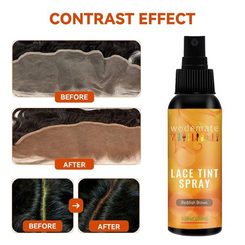 -lace Tint Spray For Wigs Melt,Fast Drying Melting Spray No Residue,Uniform And Natural,Water Resistant&Matching Your Skin Tone.