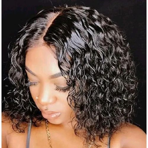 Fashion Classic Water curl human hair closure wig