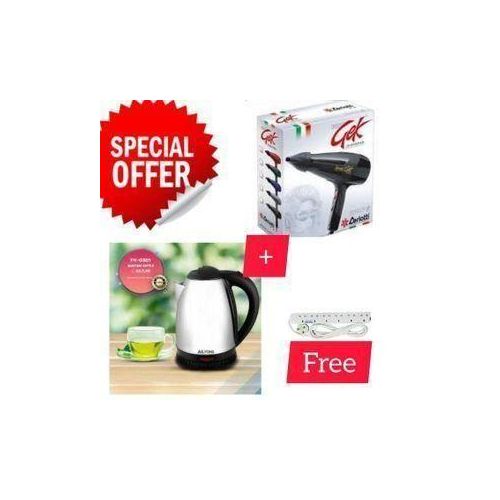 Ceriotti GEK3800 Professional Blowdryer +FREE KETTLE +FREE 4WAY SOCKET EXTENSION