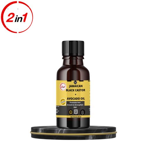 Mekis Jamaican Black Castor+AvocadoOil-30ml.Boost Hair Growth,Nourishes&LessHair Breakage,Heal Split Ends