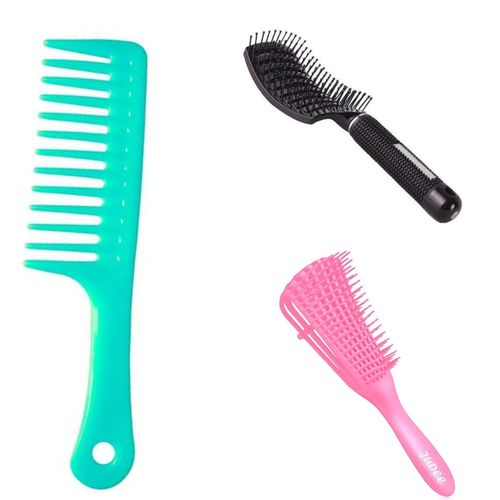 3pcs Hair Combs Wide tooth Comb, Detagling brush, hair brush