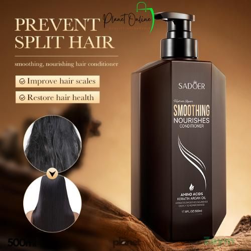 SADOER Smoothing Nourishing Conditioner 500ml – Amino Acids, Keratin & Argan Oil Hair Care