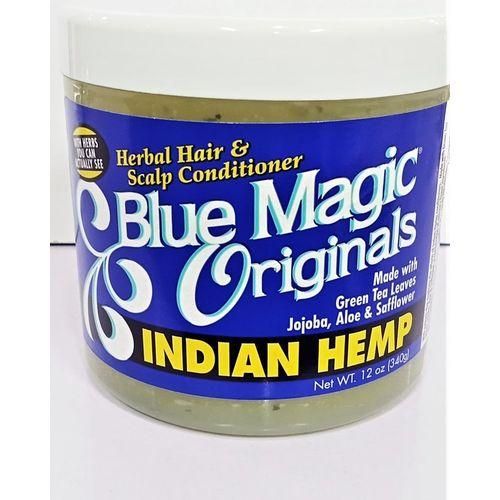 Blue Magic Indian Hemp Herbal Hair & Scalp Conditioner – With Natural Indian Hemp, Lanolin & Coconut Oil – Moisturizes Dry Scalp, Promotes Healthy Hair Growth & Shine – Anti-Dandruff Hair Cream 340g