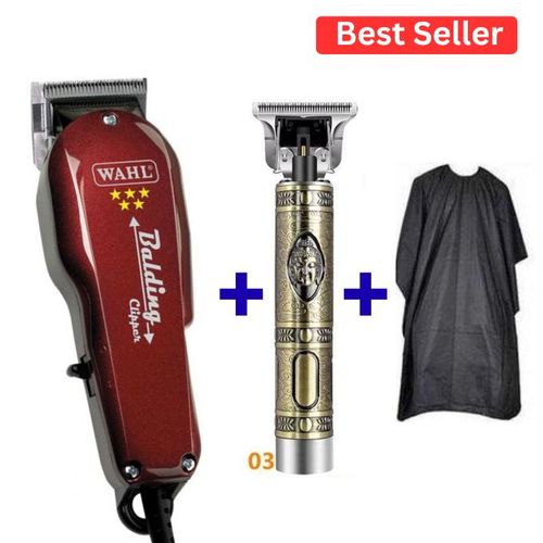 Professional Balding, Hair Cut, Kinyozi Machine + T9 styling budha Clipper + Gown