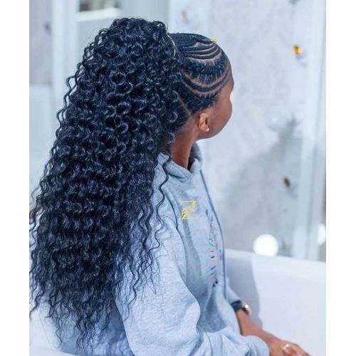 Black Long Curly Ponytail Hair Extension