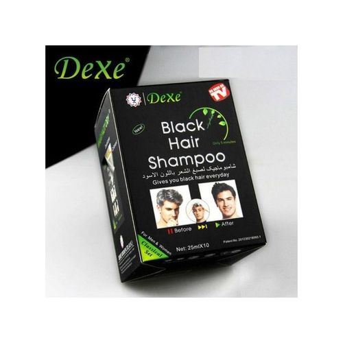 Dexe Black Hair Shampoo Instant Quick Hair Dye -(10 Pcs )