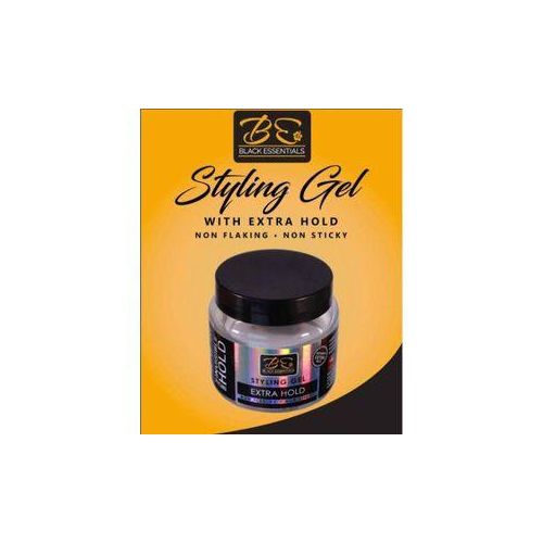 BLACK ESSENTIALS Styling Gel with extra hold(Non-Flaking and Non-Sticky)