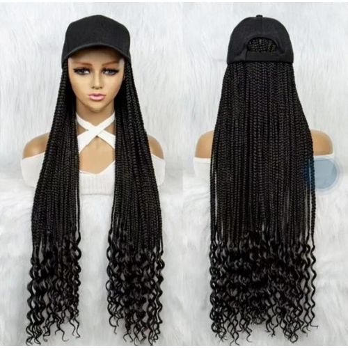 Long cap braided wig