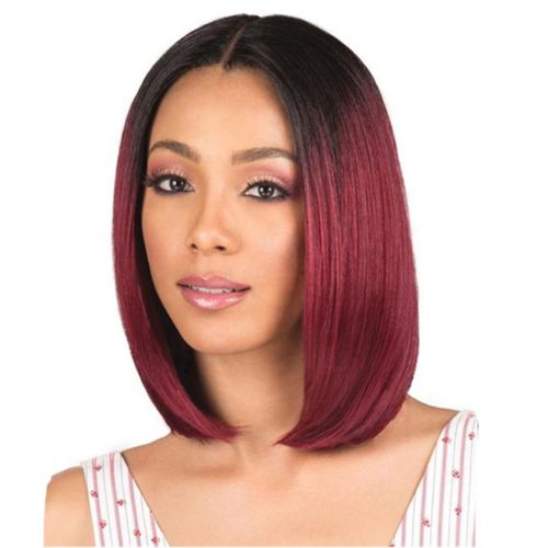 Ombre Semi Human MAROON Wigs + FREE Gift!