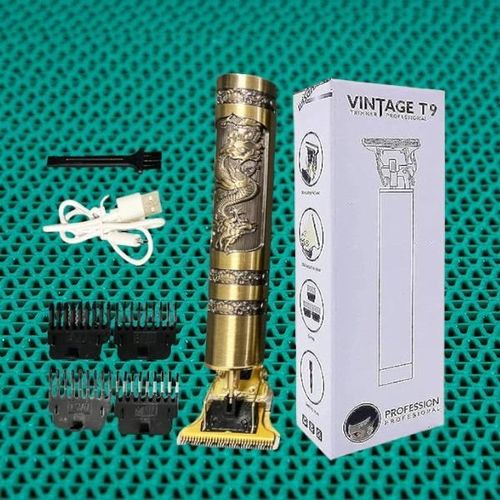 Smooth ,Precise Cutting Professional Cordless T9 Gold Electric Hair Clipper Trimmer Shaver