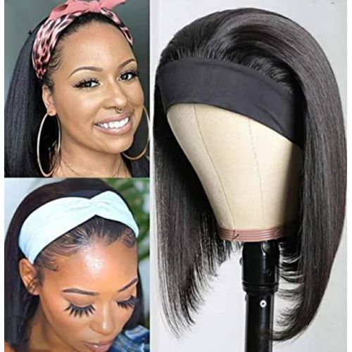 Short Bob Synthetic Headband Wig +Free Gift Inside!