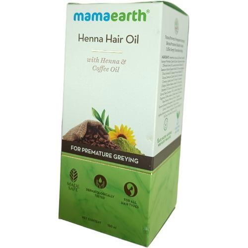 Mamaearth Henna Hair Oil With Coffe Oil For Premature Greying ,