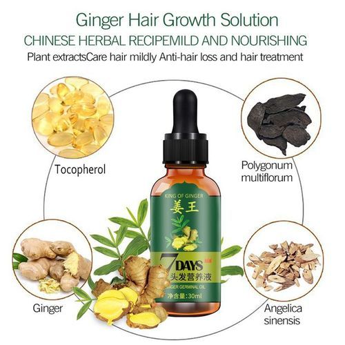 7 Day 7 Days Ginger Germinal Hair Oil Growth Essence--