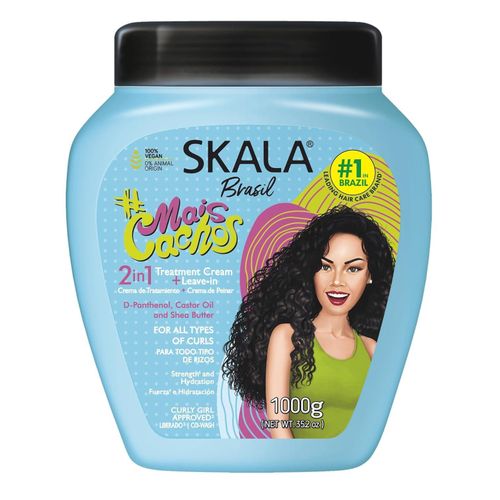 Skala Mais Cachos for hair type 3ABC - 2 IN 1 Conditioning Treatment Cream & Cream To Comb