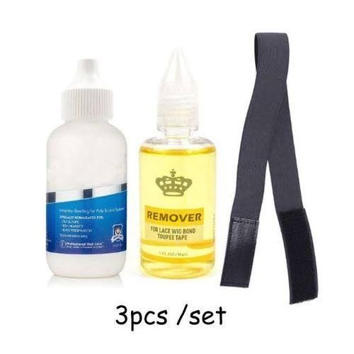 wig Laying set of 3 (remover+glue+band)