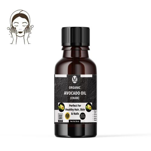 Mekis 100% Avocado Oil(Crude)-30ml,Support Softer,Smoother Skin, Hair Growth & Collagen Production